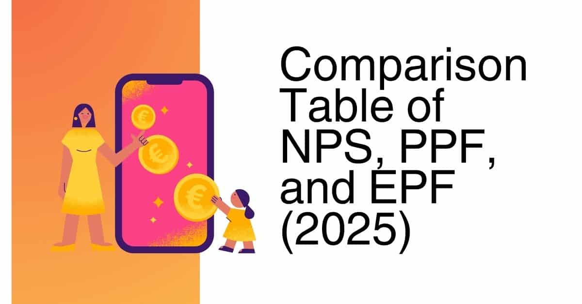 Comparison Table of NPS, PPF, and EPF (2025)